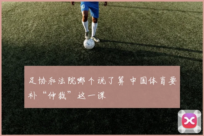 足协和法院哪个说了算 中国体育要补“仲裁”这一课